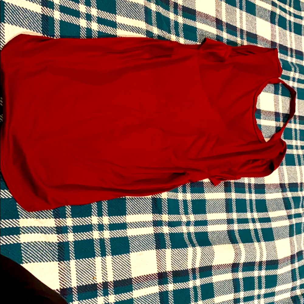 Red dress.